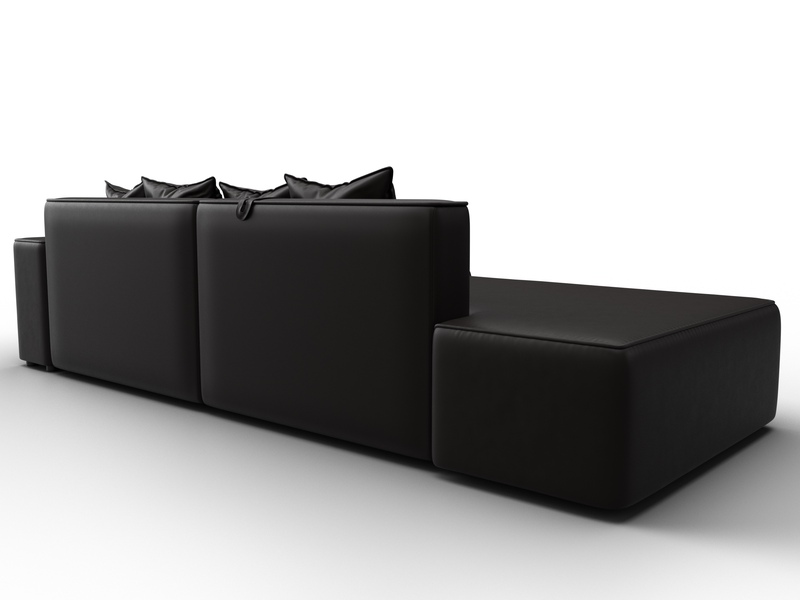 Диван угловой Лига-079 угол правый, Экокожа, GRIFON 12 коричневый