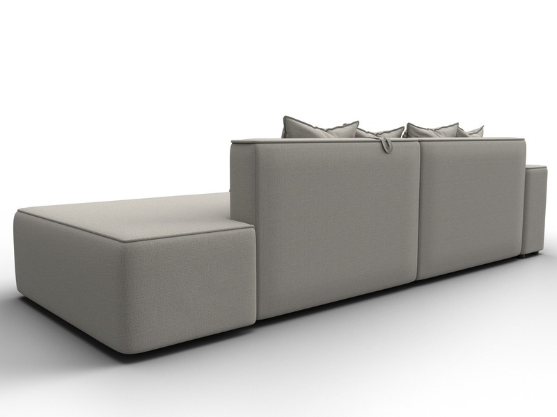 Диван угловой Лига-079 угол левый, Рогожка, Амур 02 бежевый