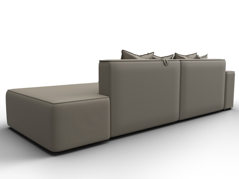 Диван угловой Лига-079 угол левый, Экокожа, GRIFON 04 бежевый