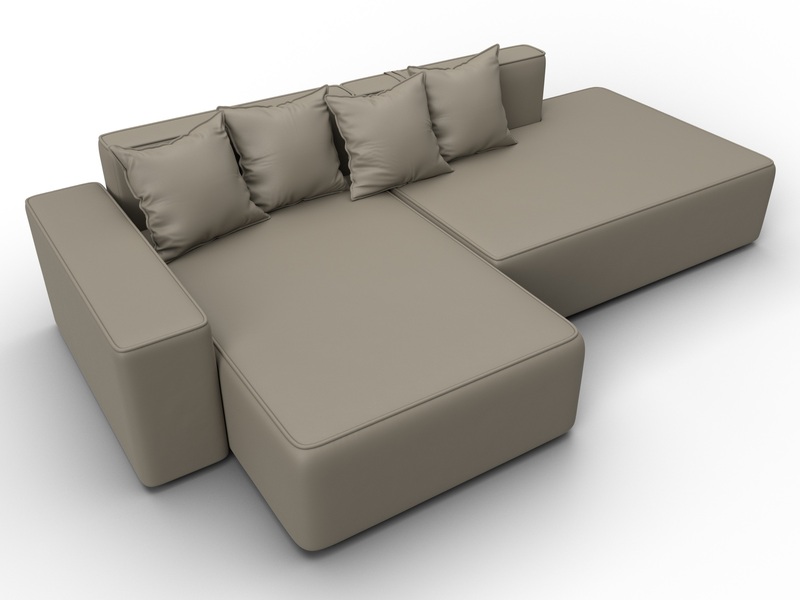 Диван угловой Лига-079 угол левый, Экокожа, GRIFON 04 бежевый