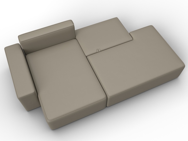 Диван угловой Лига-079 угол левый, Экокожа, GRIFON 04 бежевый