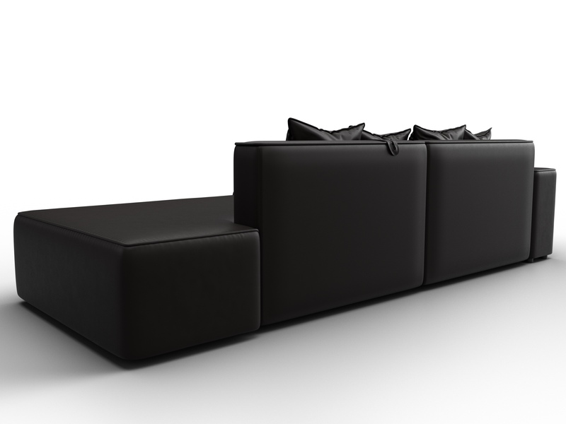 Диван угловой Лига-079 угол левый, Экокожа, GRIFON 12 коричневый