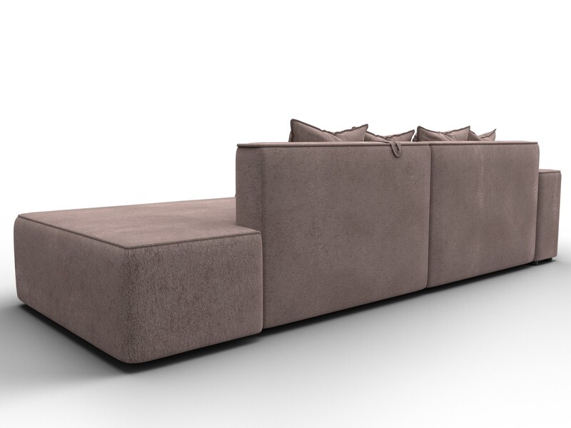 Диван угловой Лига-079 угол левый, Велюр, TOWER 05 бежевый