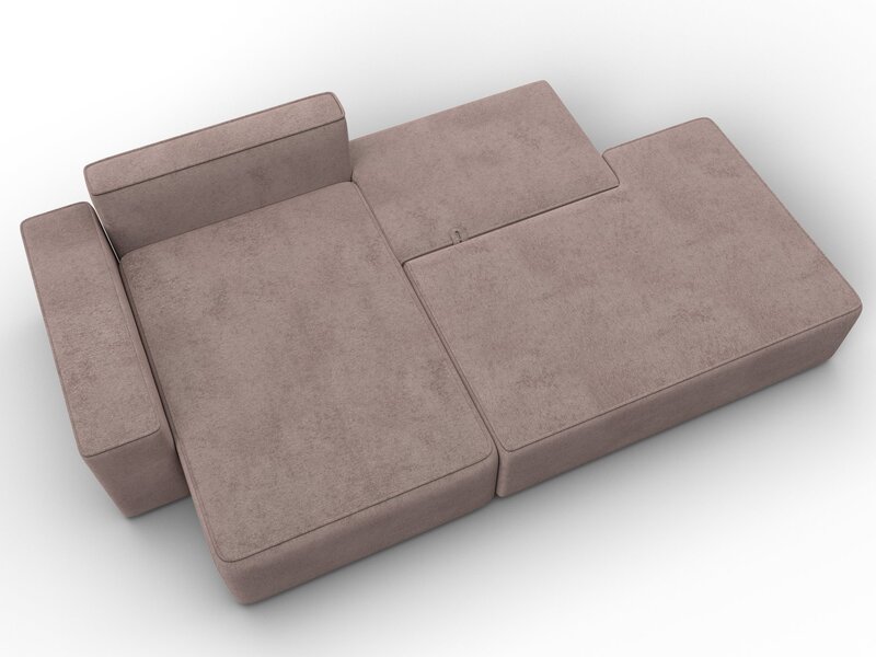 Диван угловой Лига-079 угол левый, Велюр, TOWER 05 бежевый