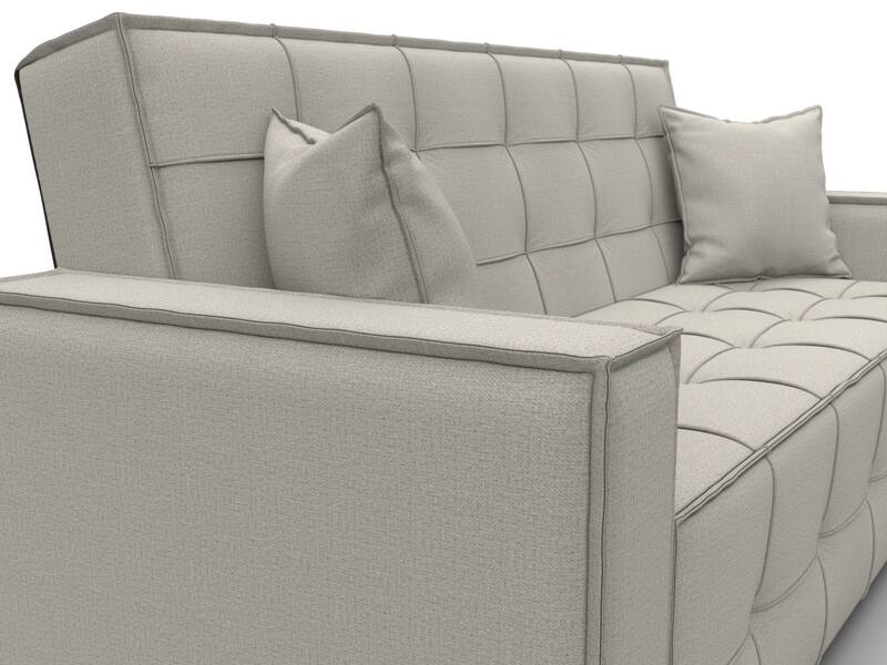 Диван-книжка Лига-067, Рогожка, Амур 02 бежевый