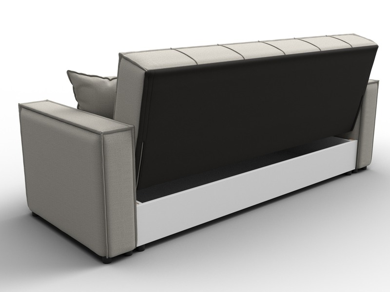 Диван-книжка Лига-067, Рогожка, Амур 02 бежевый