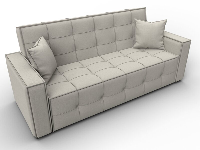 Диван-книжка Лига-067, Рогожка, Амур 02 бежевый