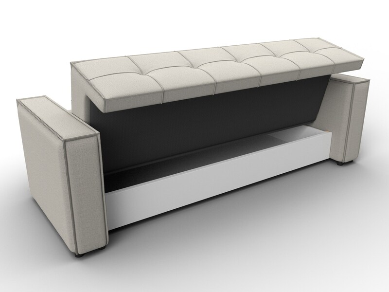 Диван-книжка Лига-067, Рогожка, Амур 02 бежевый