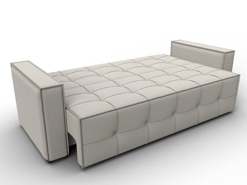 Диван-книжка Лига-067, Рогожка, Амур 02 бежевый