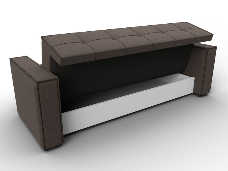 Диван-книжка Лига-067, Рогожка, Амур 05 коричневый