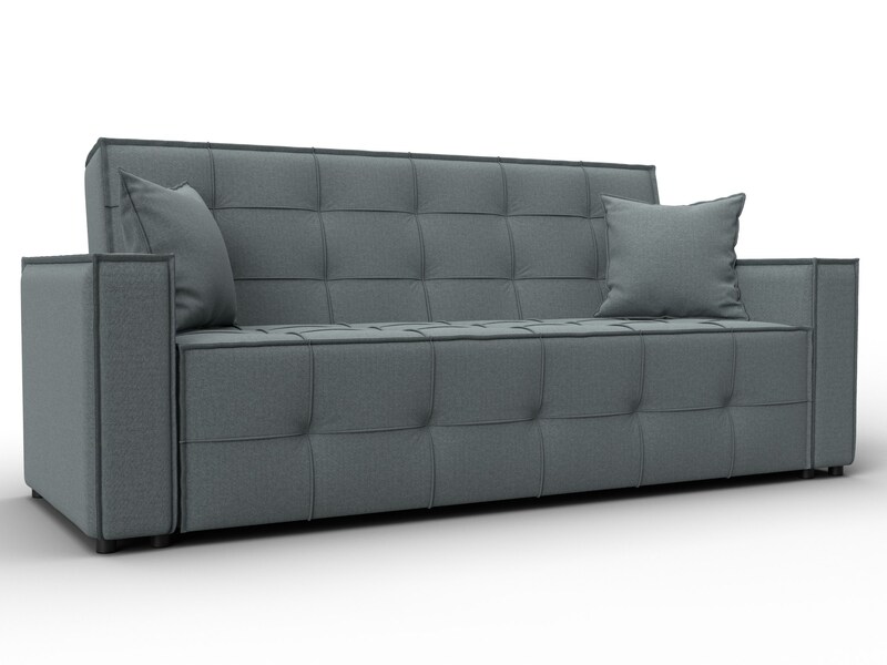 Диван-книжка Лига-067, Рогожка, Амур 07 серый