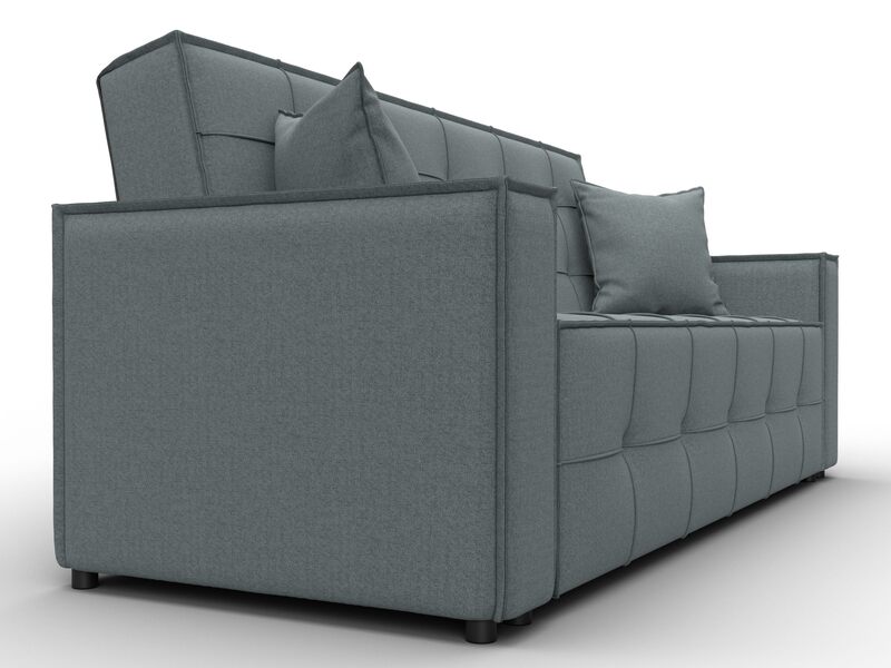 Диван-книжка Лига-067, Рогожка, Амур 07 серый