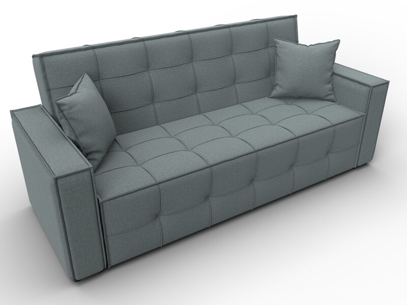 Диван-книжка Лига-067, Рогожка, Амур 07 серый