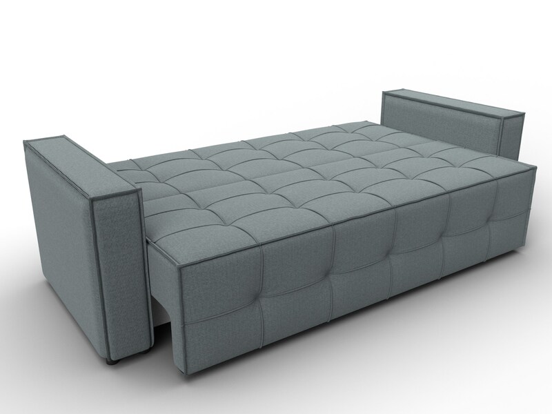 Диван-книжка Лига-067, Рогожка, Амур 07 серый