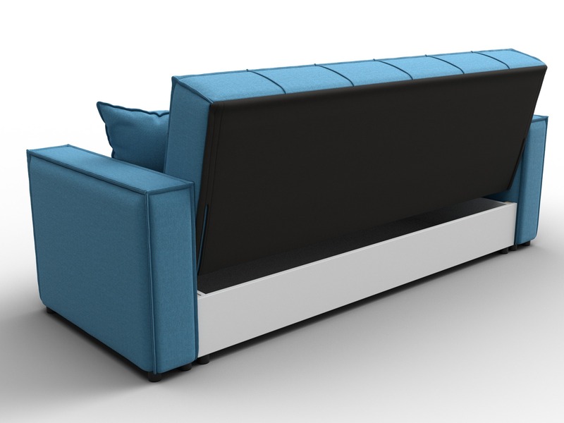 Диван-книжка Лига-067, Рогожка, Амур 10 голубой