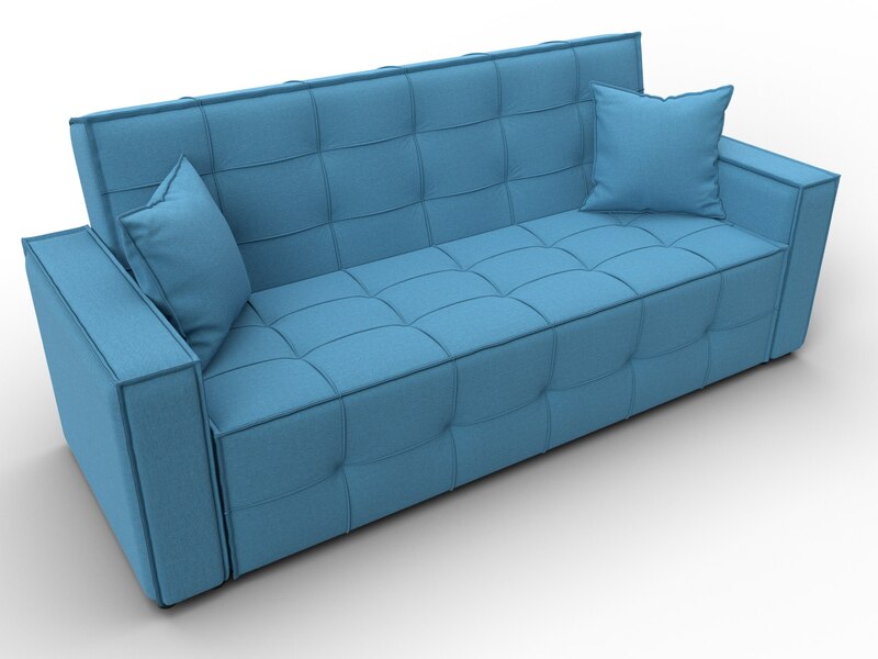 Диван-книжка Лига-067, Рогожка, Амур 10 голубой