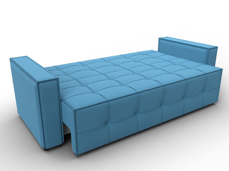 Диван-книжка Лига-067, Рогожка, Амур 10 голубой