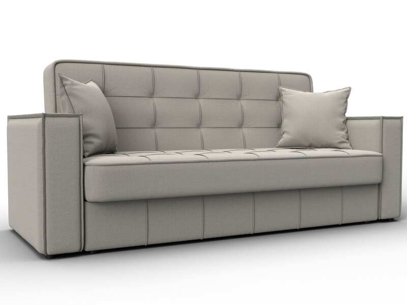 Диван-книжка Лига-068, Рогожка, Амур 02 бежевый