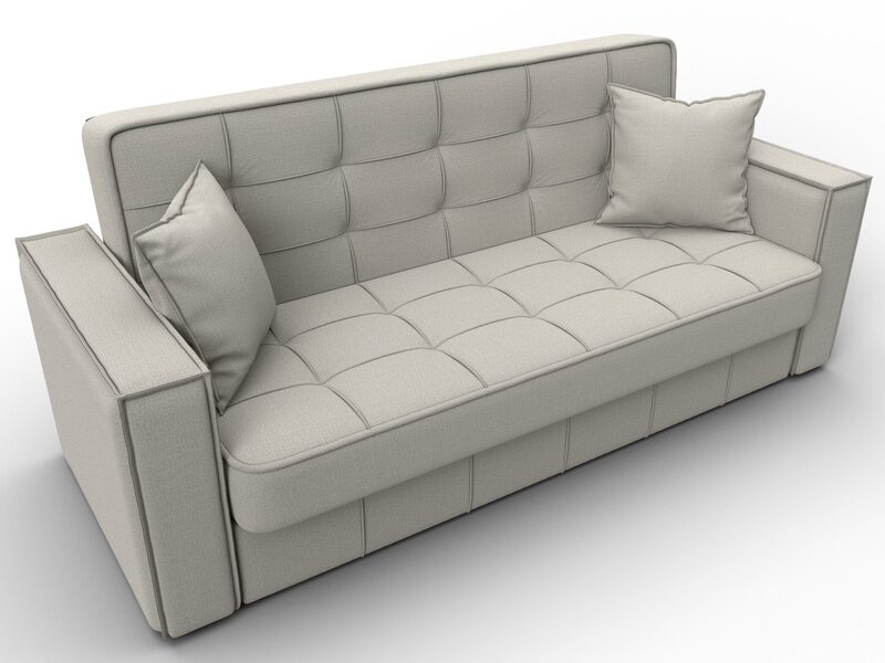 Диван-книжка Лига-068, Рогожка, Амур 02 бежевый