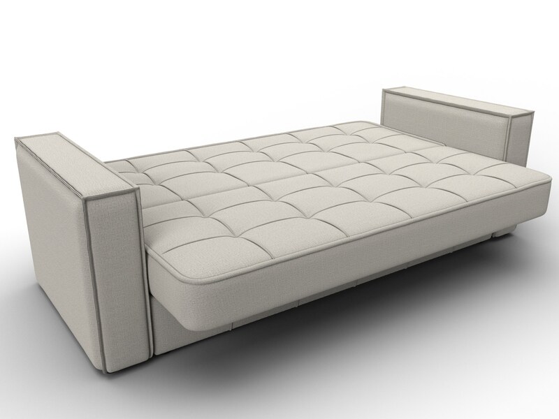 Диван-книжка Лига-068, Рогожка, Амур 02 бежевый