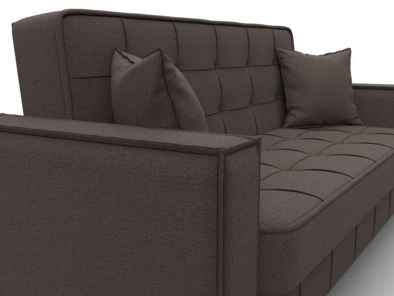 Диван-книжка Лига-068, Рогожка, Амур 05 коричневый