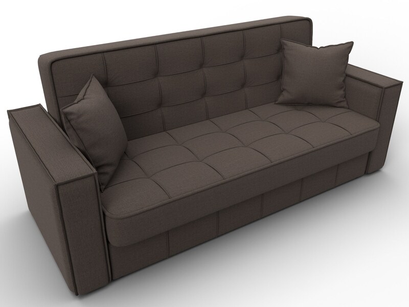 Диван-книжка Лига-068, Рогожка, Амур 05 коричневый