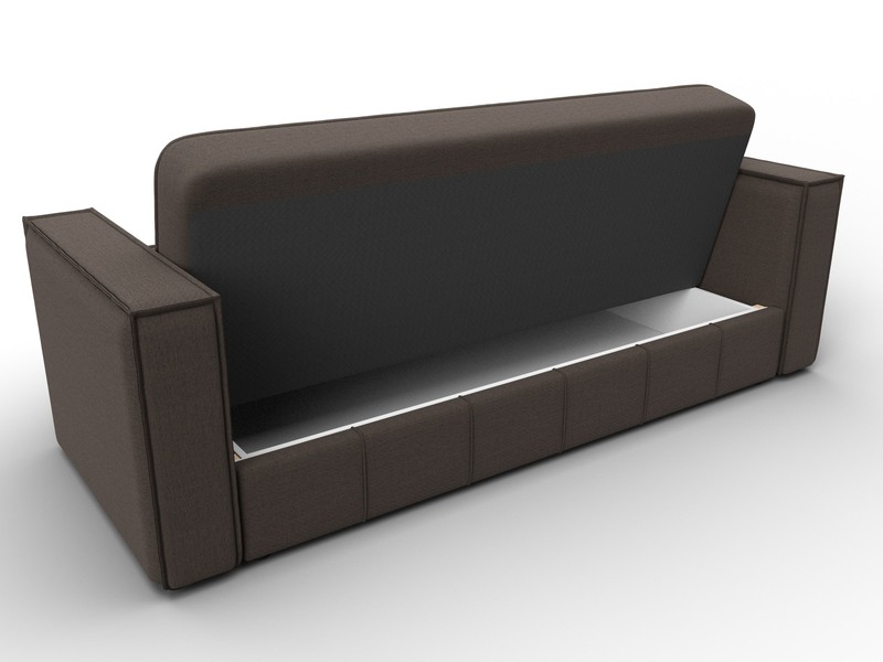 Диван-книжка Лига-068, Рогожка, Амур 05 коричневый