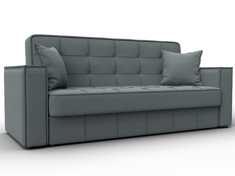 Диван-книжка Лига-068, Рогожка, Амур 07 серый