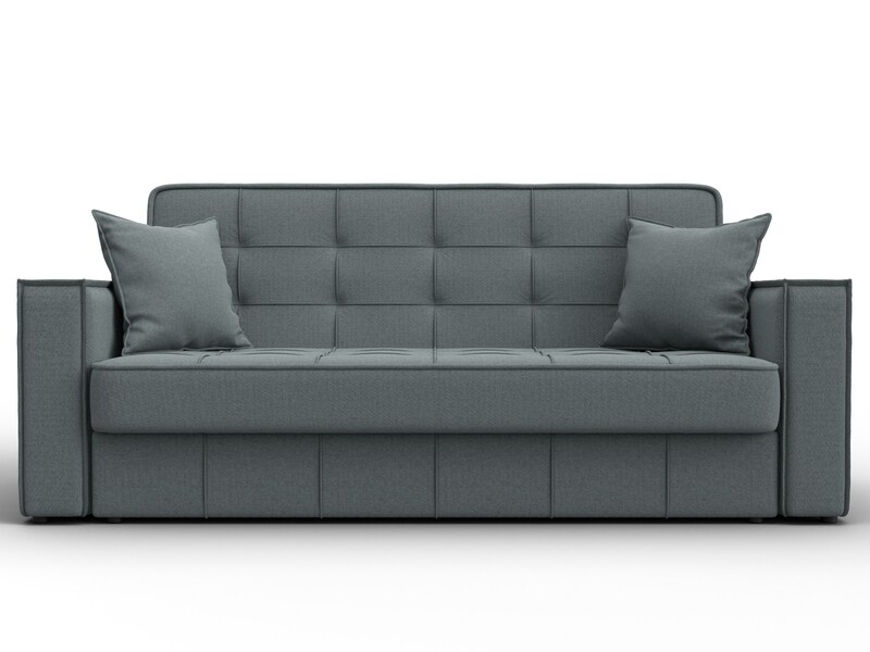 Диван-книжка Лига-068, Рогожка, Амур 07 серый