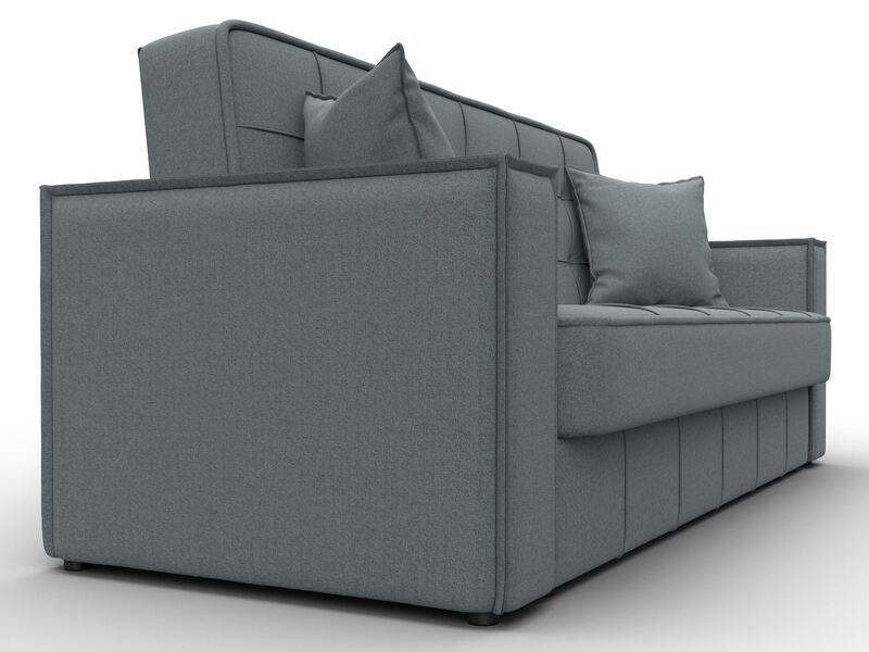 Диван-книжка Лига-068, Рогожка, Амур 07 серый