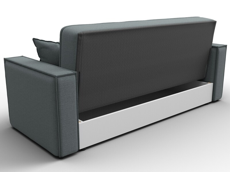 Диван-книжка Лига-068, Рогожка, Амур 07 серый