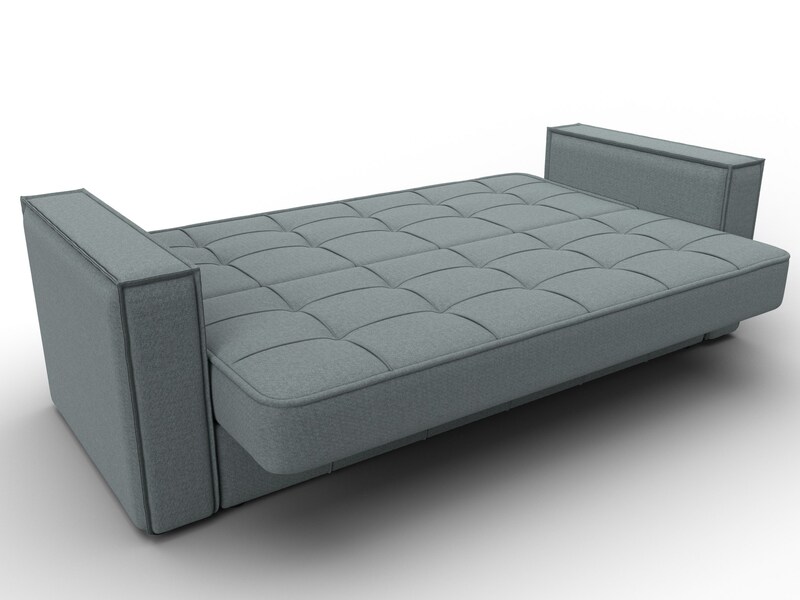 Диван-книжка Лига-068, Рогожка, Амур 07 серый