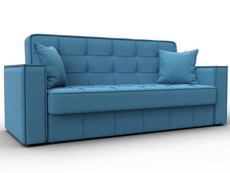 Диван-книжка Лига-068, Рогожка, Амур 10 голубой