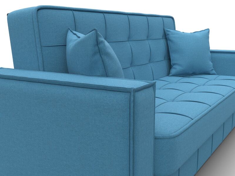 Диван-книжка Лига-068, Рогожка, Амур 10 голубой