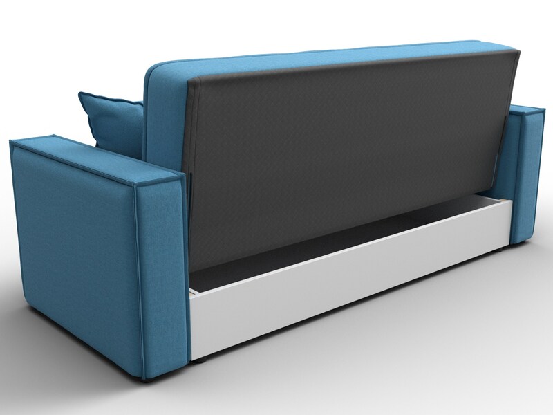 Диван-книжка Лига-068, Рогожка, Амур 10 голубой