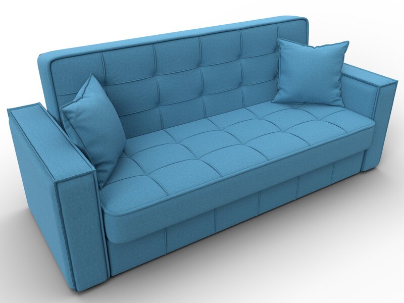 Диван-книжка Лига-068, Рогожка, Амур 10 голубой