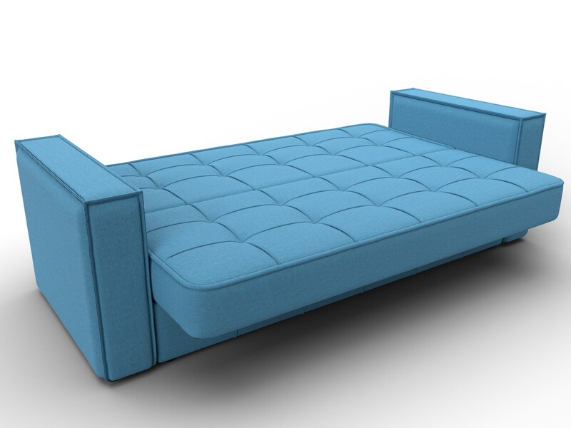 Диван-книжка Лига-068, Рогожка, Амур 10 голубой