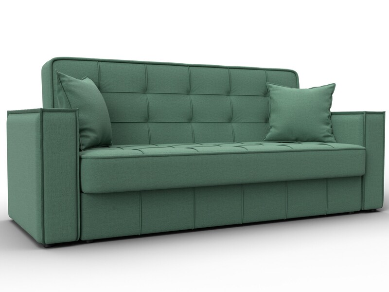 Диван-книжка Лига-068, Рогожка, Амур 11 зеленый