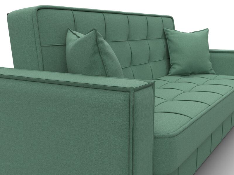 Диван-книжка Лига-068, Рогожка, Амур 11 зеленый