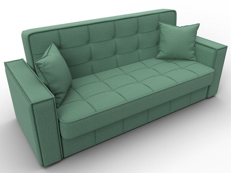 Диван-книжка Лига-068, Рогожка, Амур 11 зеленый