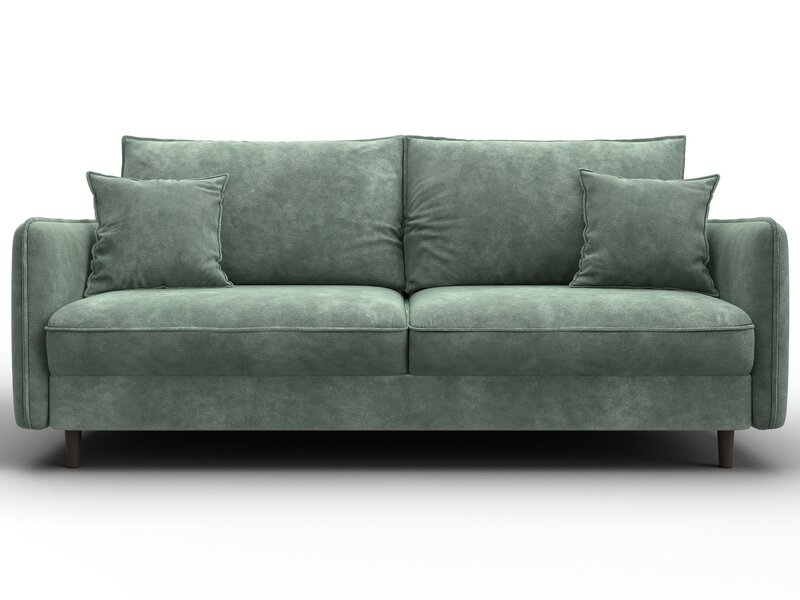 Диван прямой Лига-064 НПБ, Велюр, BRUT 08 зеленый