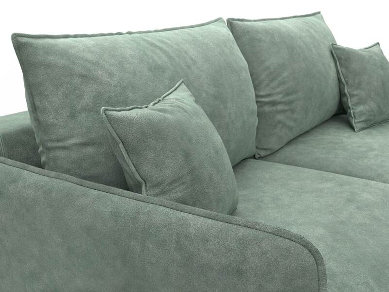 Диван прямой Лига-064 НПБ, Велюр, BRUT 08 зеленый