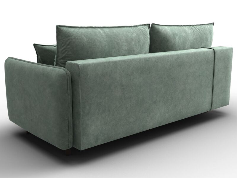 Диван прямой Лига-064 НПБ, Велюр, BRUT 08 зеленый