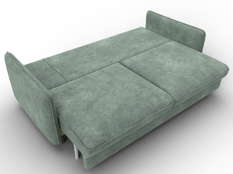 Диван прямой Лига-064 НПБ, Велюр, BRUT 08 зеленый