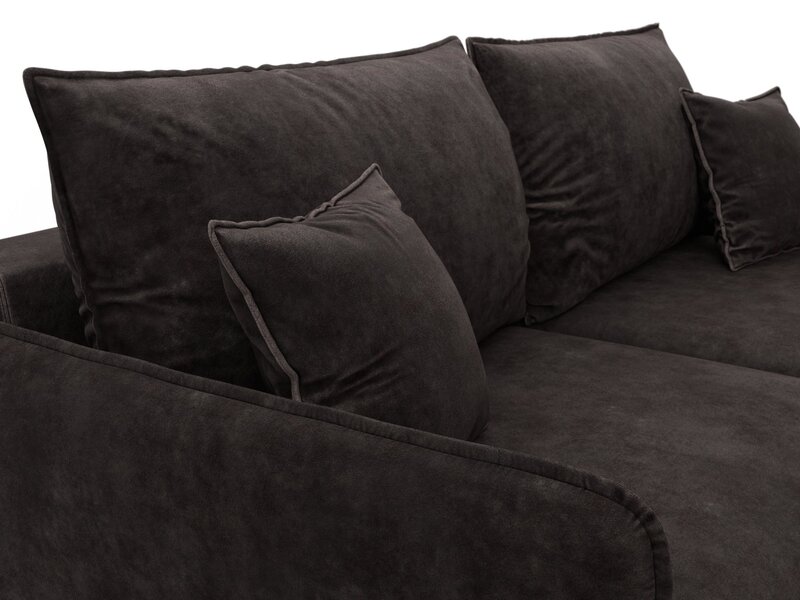 Диван прямой Лига-064 НПБ, Велюр, BRUT 17 коричневый