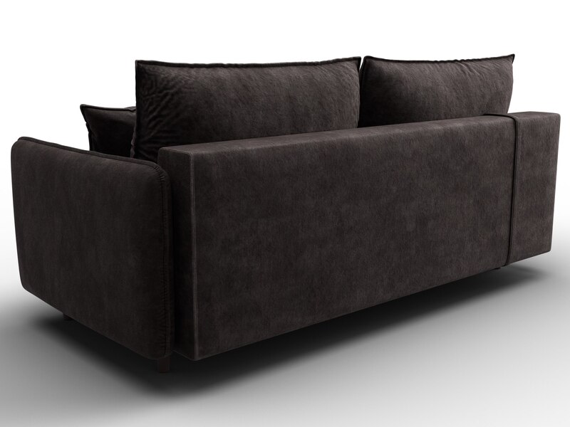 Диван прямой Лига-064 НПБ, Велюр, BRUT 17 коричневый