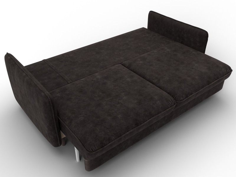 Диван прямой Лига-064 НПБ, Велюр, BRUT 17 коричневый