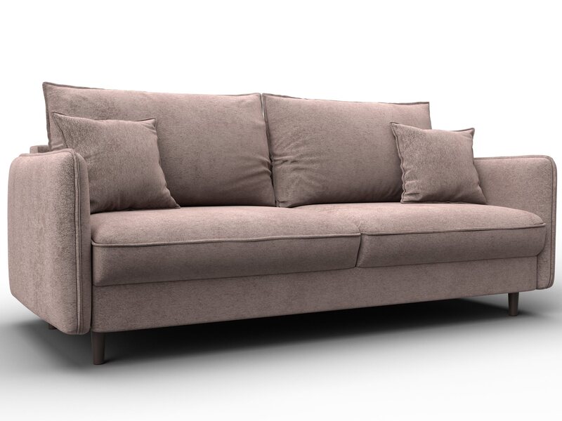 Диван прямой Лига-064 НПБ, Велюр, TOWER 05 бежевый