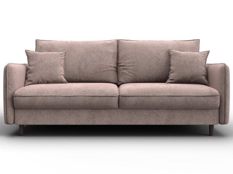 Диван прямой Лига-064 НПБ, Велюр, TOWER 05 бежевый