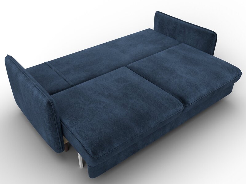 Диван прямой Лига-064 НПБ, Велюр, TOWER 13 синий